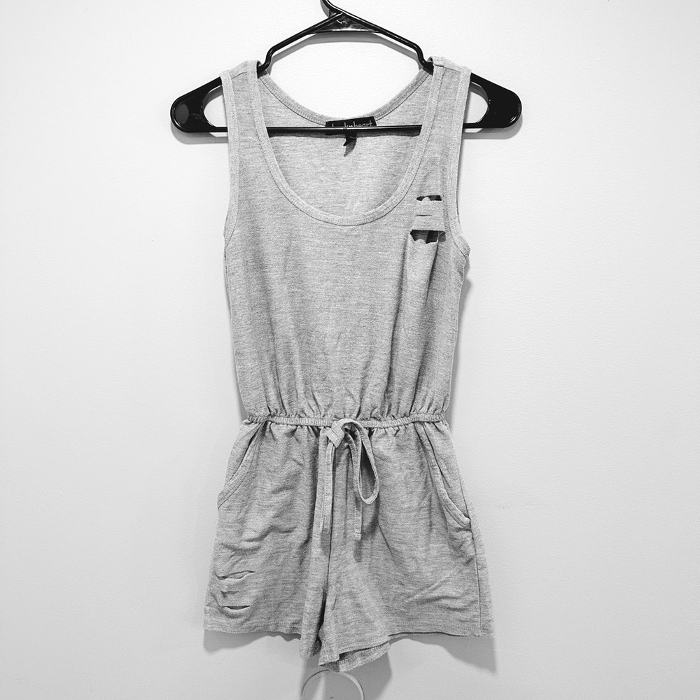 Distressed Gray Romper
